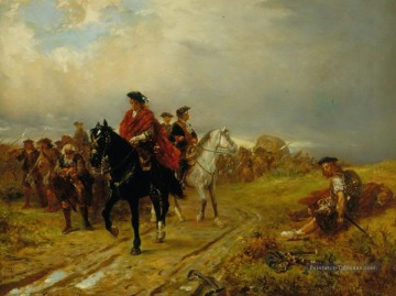  historique - Highlanders on the March Robert Alexander Hillingford scènes de bataille historiques